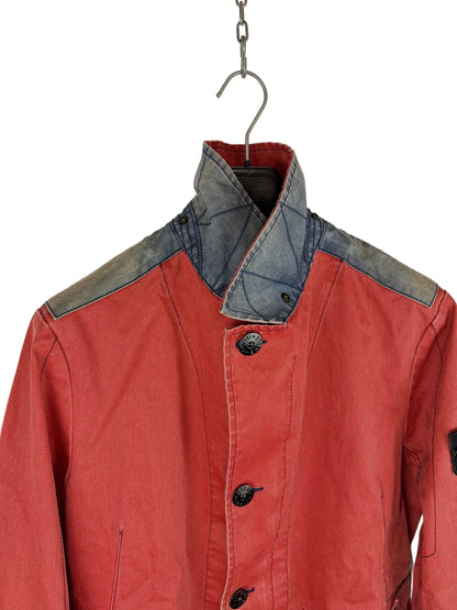 Giacca rossa in cotone e seta con fil di ferro 2010 Stone Island - Taglia L - foto 3