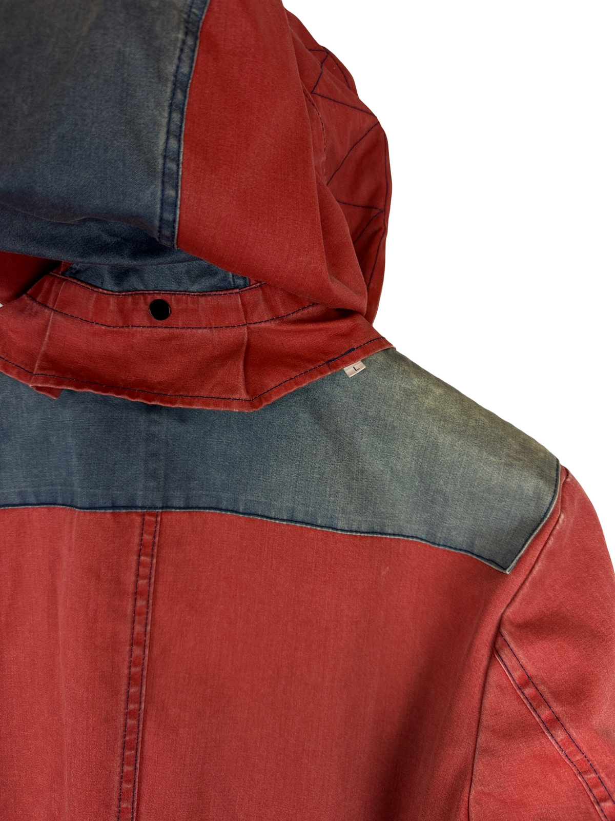 Giacca rossa in cotone e seta con fil di ferro 2010 Stone Island - Taglia L - foto 12