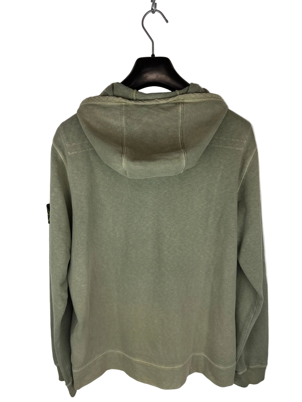 Felpa verde con zip e cappuccio Stone Island - Taglia L - foto 6