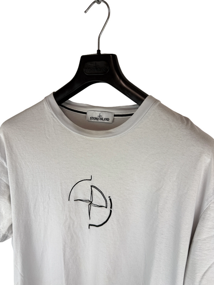 T-shirt grigia con stampa Stone Island - Taglia XXL