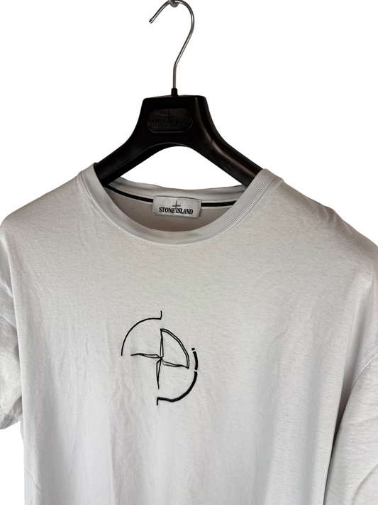 T-shirt grigia con stampa Stone Island - Taglia XXL