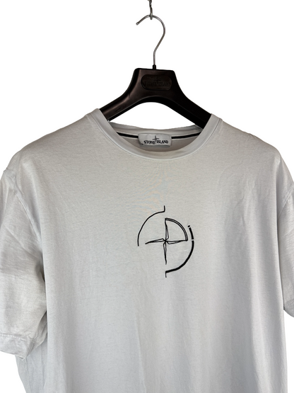 T-shirt grigia con stampa Stone Island - Taglia XXL