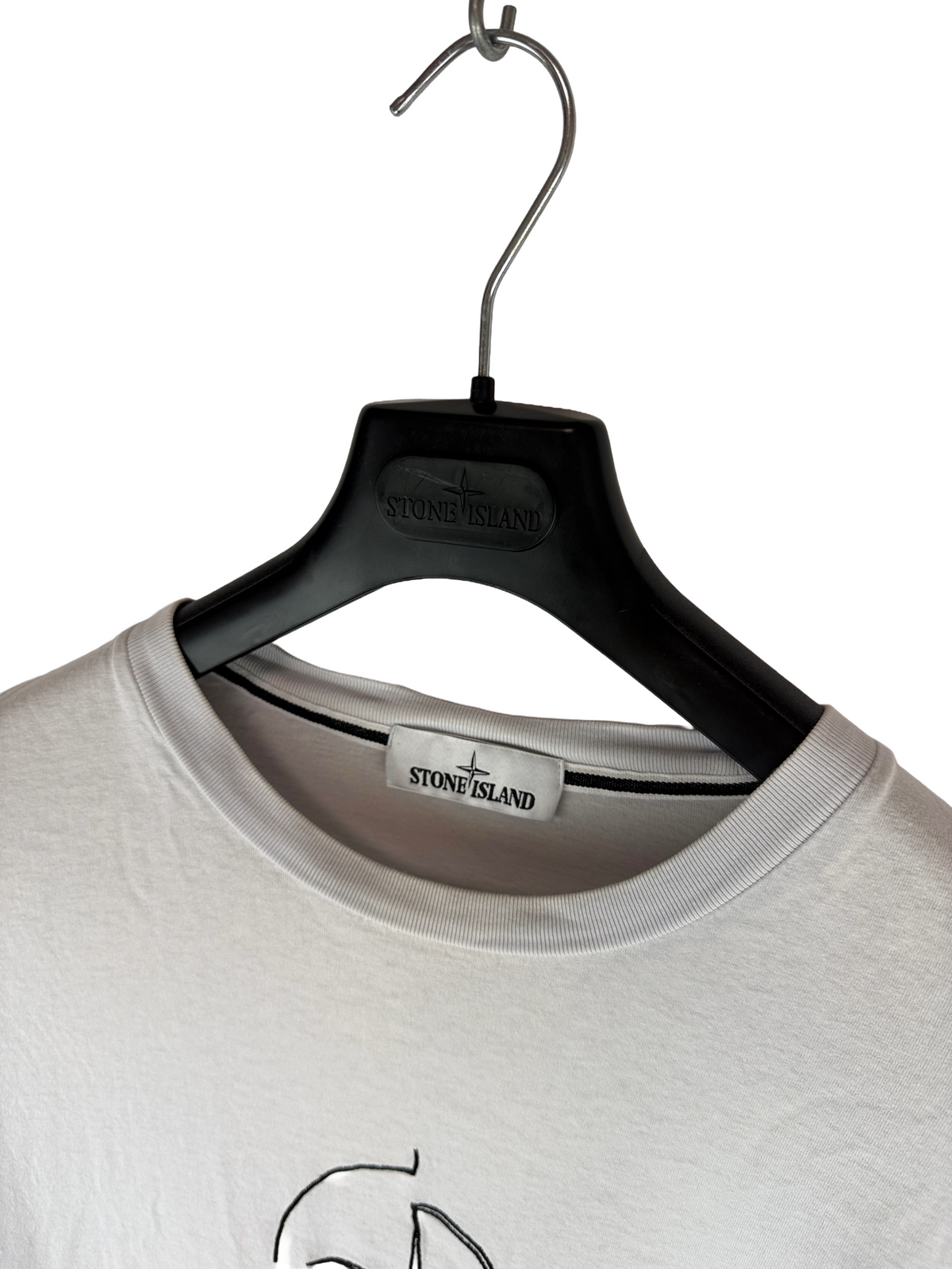 T-shirt grigia con stampa Stone Island - Taglia XXL
