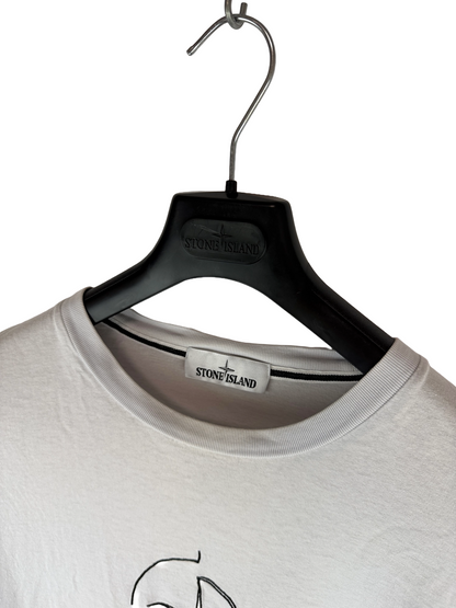 T-shirt grigia con stampa Stone Island - Taglia XXL