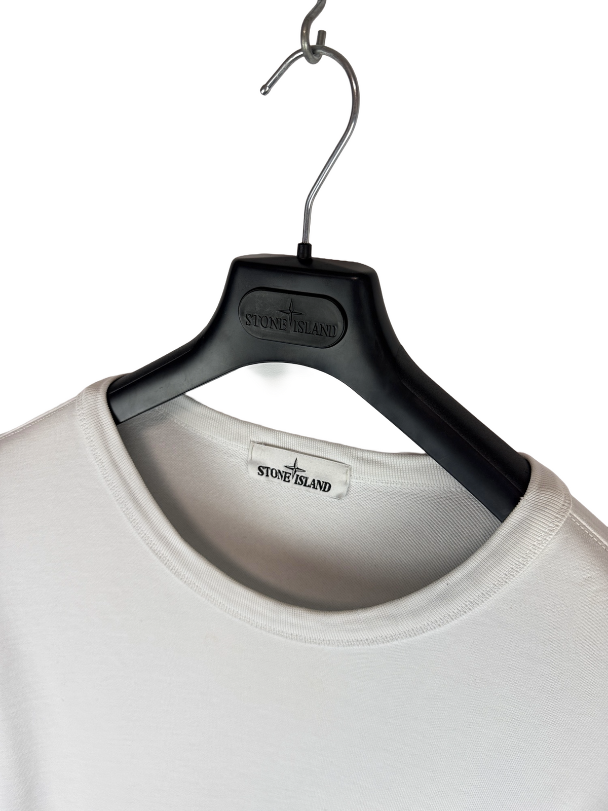 Felpa bianca con tasca frontale Stone Island - Taglia L