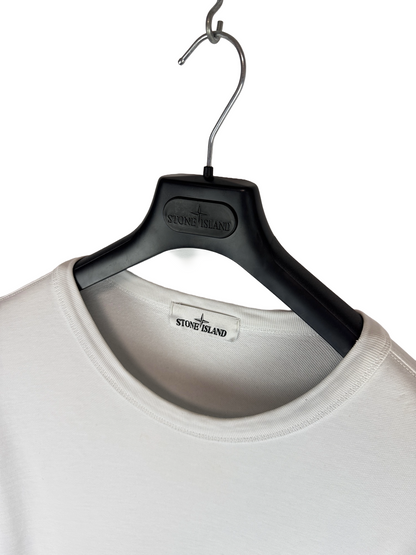 Felpa bianca con tasca frontale Stone Island - Taglia L