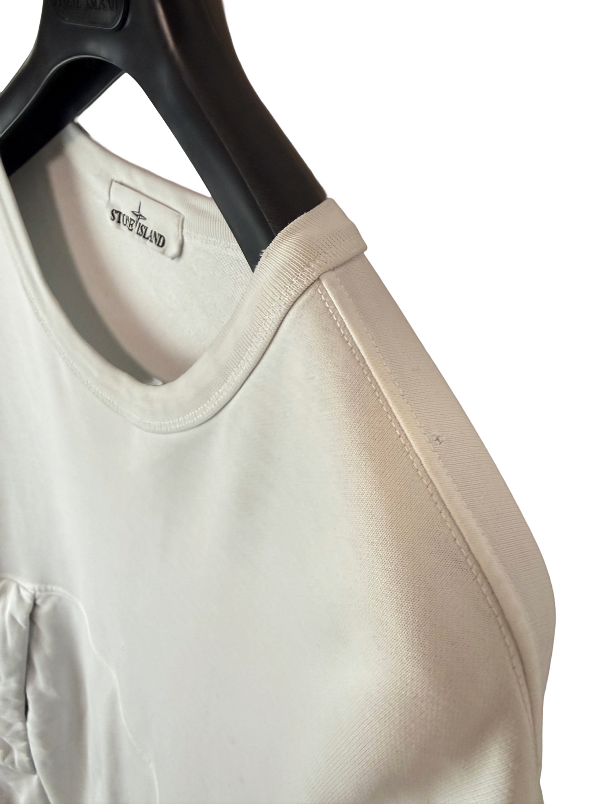 Felpa bianca con tasca frontale Stone Island - Taglia L