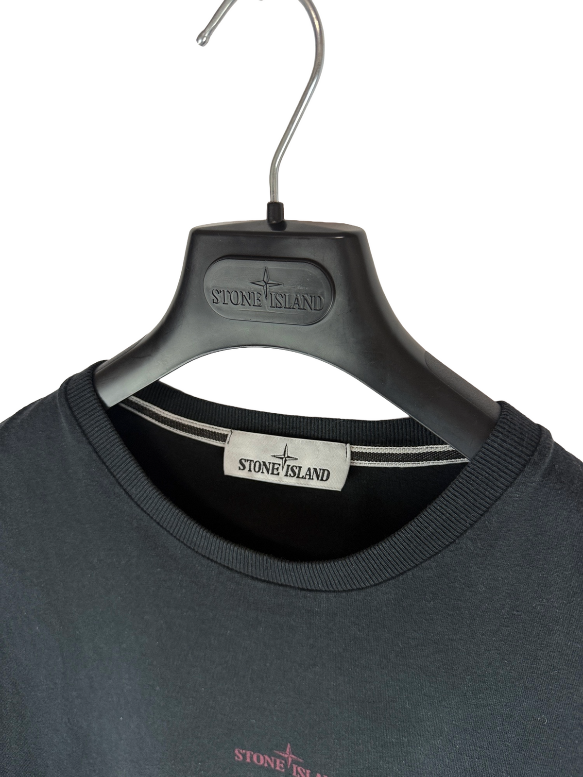 T-shirt nera con stampa Stone Island - Taglia M